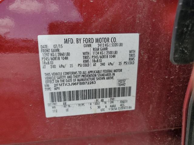 Photo 12 VIN: 2FMTK3J96FBB72283 - FORD EDGE SEL 