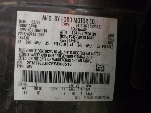 Photo 9 VIN: 2FMTK3J97FBB08513 - FORD EDGE SEL 