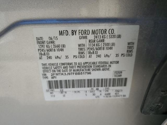 Photo 11 VIN: 2FMTK3J97FBB51796 - FORD EDGE 