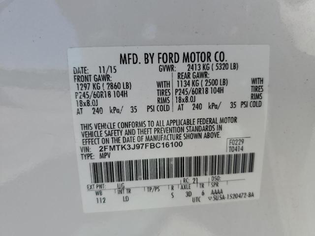 Photo 12 VIN: 2FMTK3J97FBC16100 - FORD EDGE 