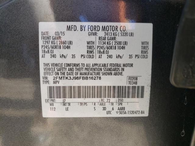 Photo 12 VIN: 2FMTK3J98FBB16278 - FORD EDGE 