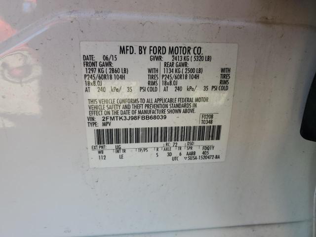 Photo 12 VIN: 2FMTK3J98FBB68039 - FORD EDGE 