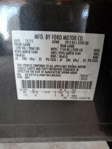 Photo 11 VIN: 2FMTK3J98FBC40292 - FORD EDGE SEL 