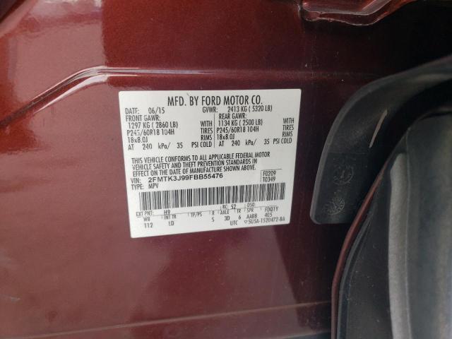 Photo 11 VIN: 2FMTK3J99FBB55476 - FORD EDGE SEL 