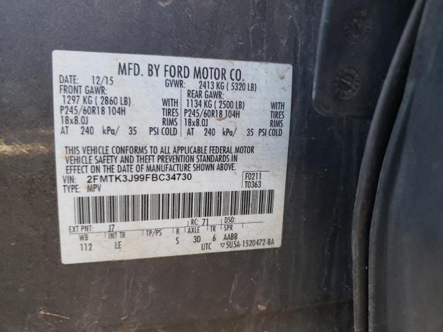 Photo 11 VIN: 2FMTK3J99FBC34730 - FORD EDGE SEL 