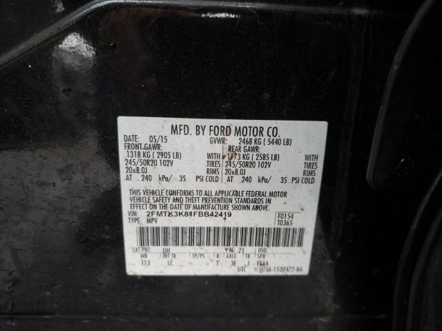 Photo 12 VIN: 2FMTK3K81FBB42419 - FORD EDGE TITAN 