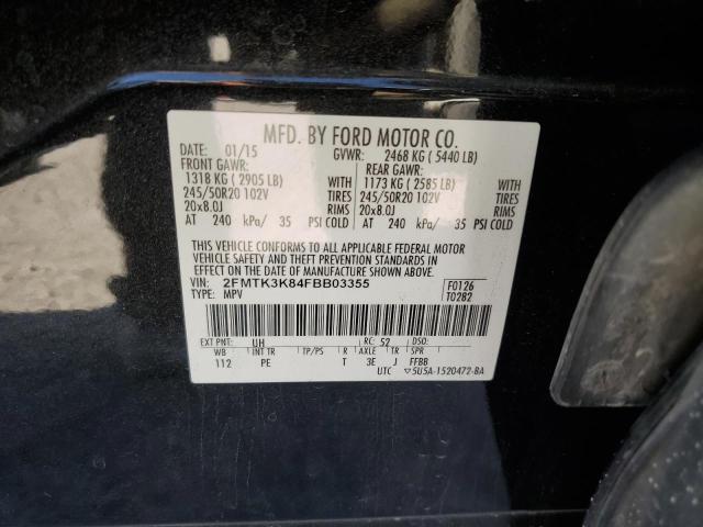 Photo 13 VIN: 2FMTK3K84FBB03355 - FORD EDGE TITAN 