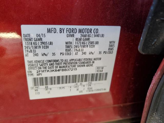 Photo 13 VIN: 2FMTK3K84FBB37215 - FORD EDGE 