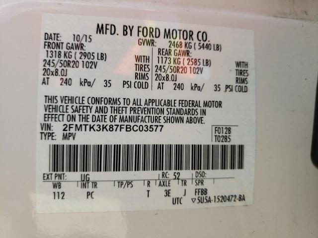 Photo 13 VIN: 2FMTK3K87FBC03577 - FORD EDGE TITAN 