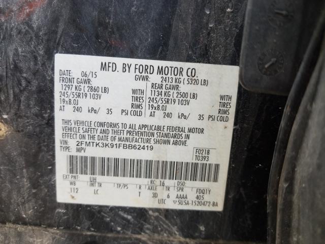 Photo 9 VIN: 2FMTK3K91FBB62419 - FORD EDGE 