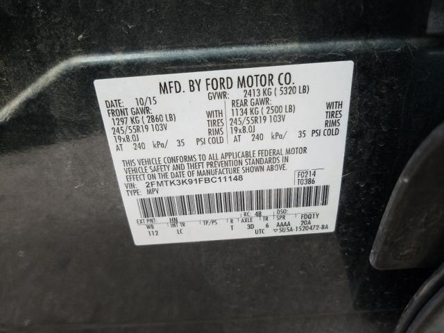 Photo 9 VIN: 2FMTK3K91FBC11148 - FORD EDGE TITAN 