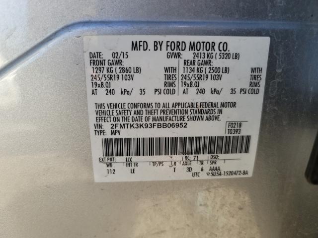 Photo 9 VIN: 2FMTK3K93FBB06952 - FORD EDGE 