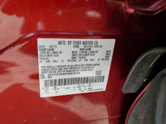 Photo 13 VIN: 2FMTK3K96FBB35152 - FORD EDGE 