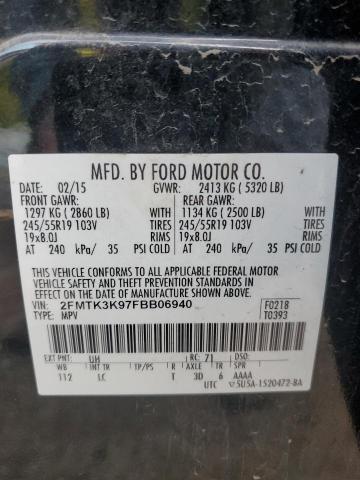 Photo 12 VIN: 2FMTK3K97FBB06940 - FORD EDGE TITAN 