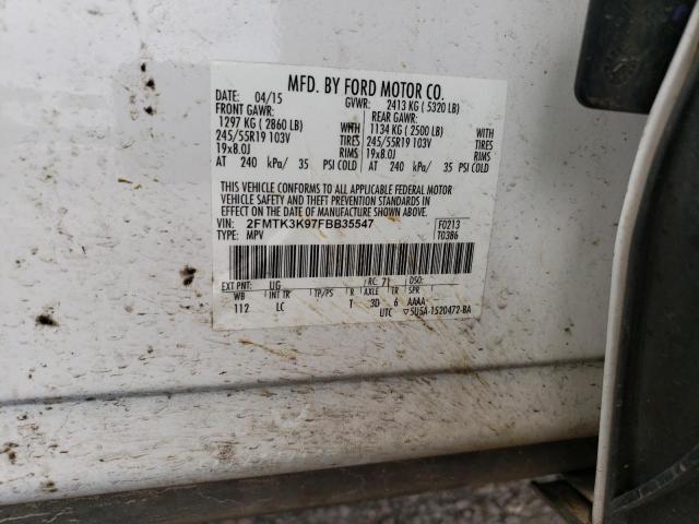 Photo 11 VIN: 2FMTK3K97FBB35547 - FORD EDGE 