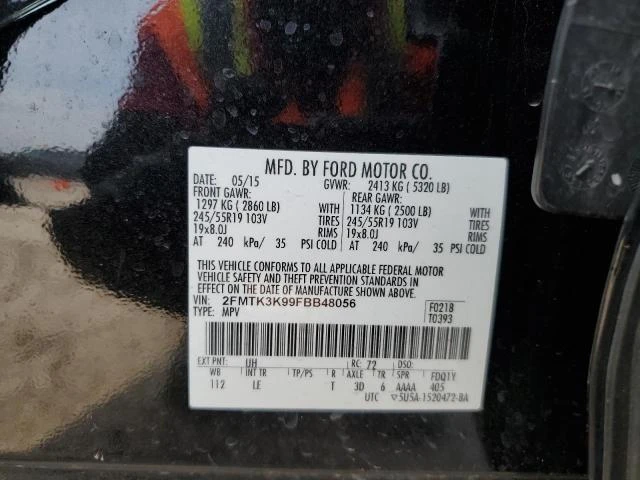 Photo 13 VIN: 2FMTK3K99FBB48056 - FORD EDGE TITAN 