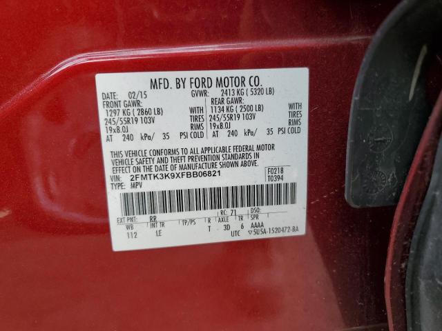 Photo 12 VIN: 2FMTK3K9XFBB06821 - FORD EDGE 