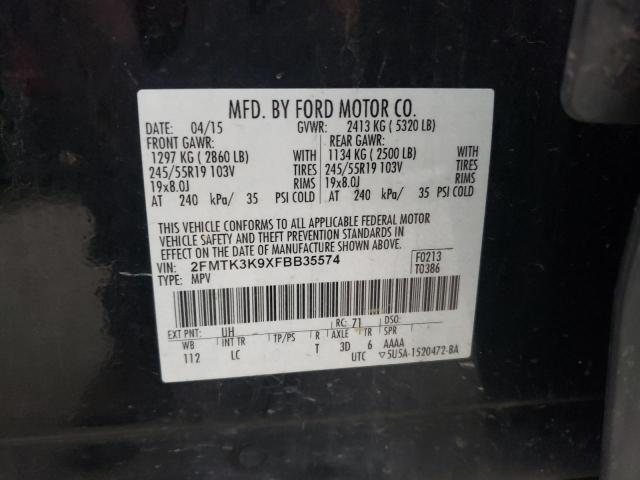 Photo 9 VIN: 2FMTK3K9XFBB35574 - FORD EDGE TITAN 