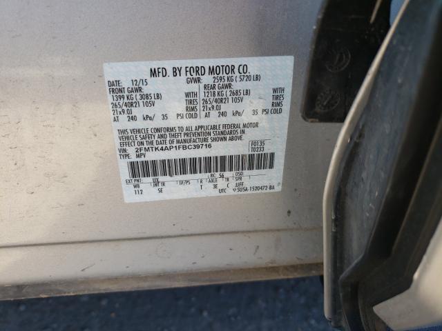 Photo 9 VIN: 2FMTK4AP1FBC39716 - FORD EDGE 