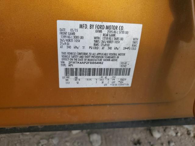 Photo 12 VIN: 2FMTK4AP2FBB54982 - FORD EDGE SPORT 