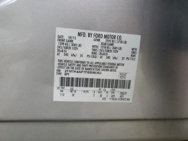 Photo 12 VIN: 2FMTK4AP7FBB98363 - FORD EDGE 