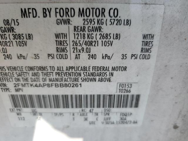 Photo 12 VIN: 2FMTK4AP8FBB80261 - FORD EDGE 