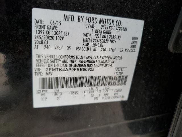 Photo 12 VIN: 2FMTK4AP9FBB60925 - FORD EDGE SPORT 