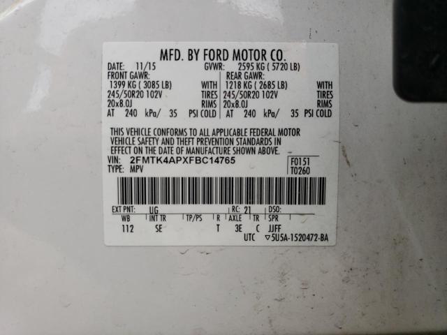 Photo 13 VIN: 2FMTK4APXFBC14765 - FORD EDGE 