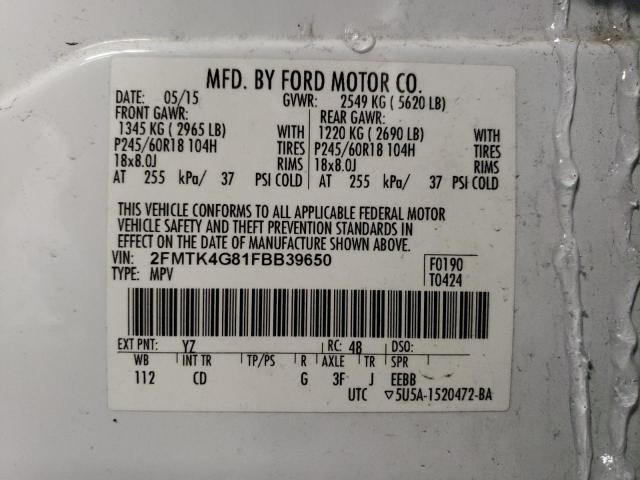 Photo 12 VIN: 2FMTK4G81FBB39650 - FORD EDGE 