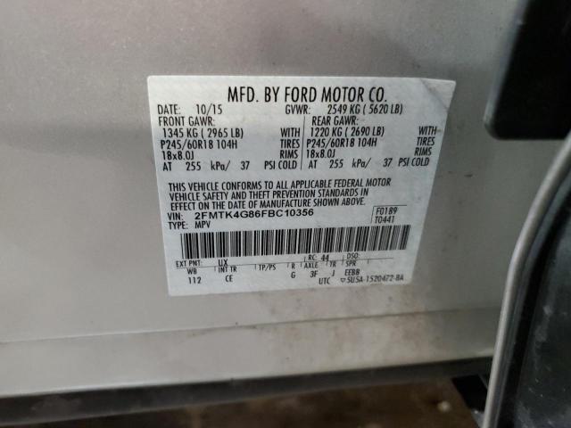 Photo 13 VIN: 2FMTK4G86FBC10356 - FORD EDGE SE 