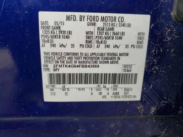 Photo 9 VIN: 2FMTK4G94FBB43569 - FORD EDGE SE 