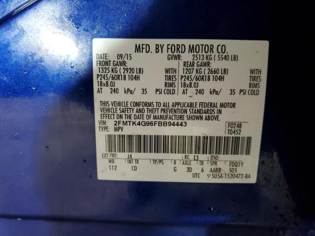 Photo 12 VIN: 2FMTK4G96FBB94443 - FORD EDGE 