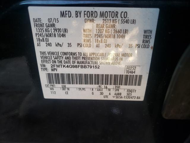 Photo 9 VIN: 2FMTK4G98FBB79152 - FORD EDGE SE 