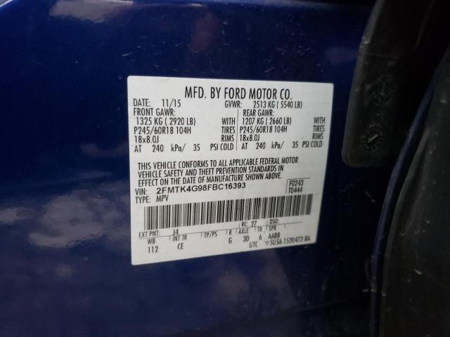 Photo 9 VIN: 2FMTK4G98FBC16393 - FORD EDGE SE 