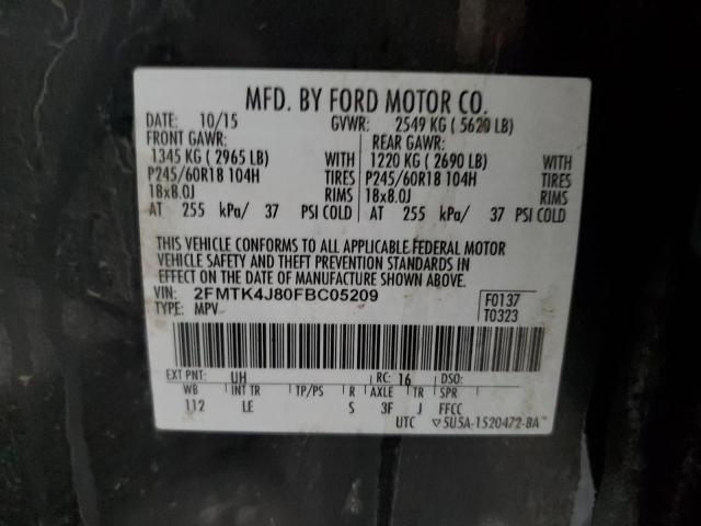 Photo 12 VIN: 2FMTK4J80FBC05209 - FORD EDGE SEL 