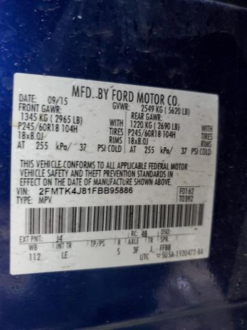 Photo 11 VIN: 2FMTK4J81FBB95886 - FORD EDGE 