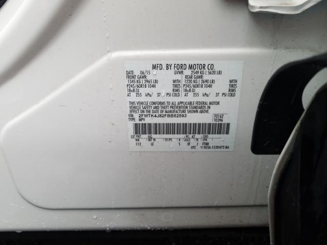 Photo 9 VIN: 2FMTK4J82FBB52593 - FORD EDGE SEL 