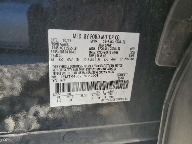 Photo 12 VIN: 2FMTK4J82FBC13098 - FORD EDGE SEL 