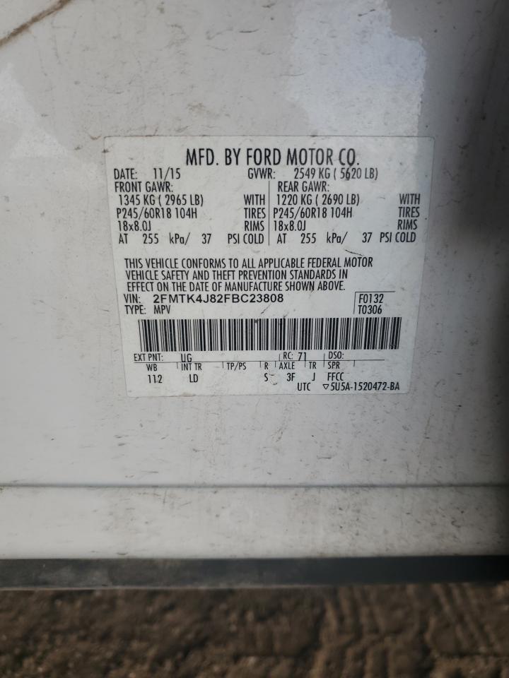 Photo 12 VIN: 2FMTK4J82FBC23808 - FORD EDGE 