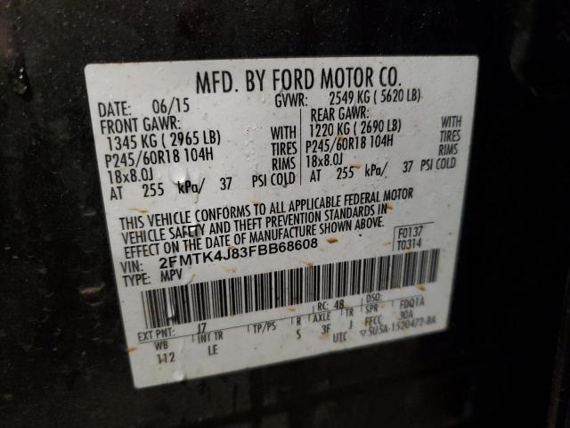 Photo 12 VIN: 2FMTK4J83FBB68608 - FORD EDGE SEL 