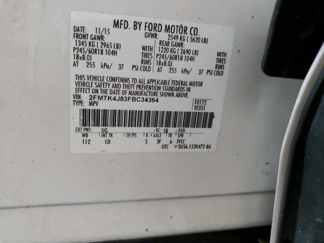 Photo 12 VIN: 2FMTK4J83FBC34364 - FORD EDGE SEL 