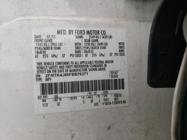 Photo 9 VIN: 2FMTK4J85FBB76371 - FORD EDGE SEL 