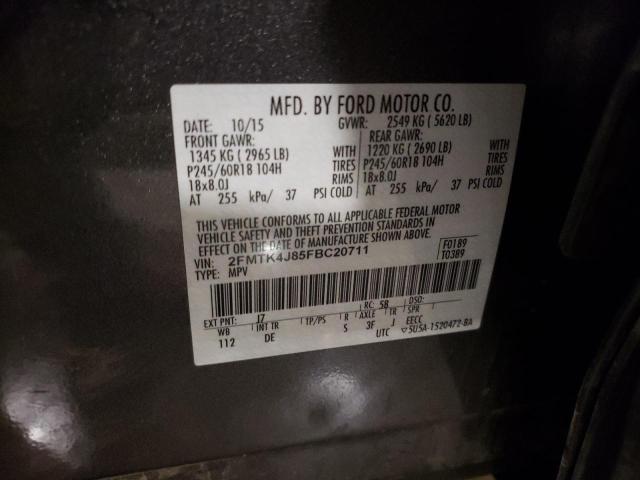 Photo 13 VIN: 2FMTK4J85FBC20711 - FORD EDGE SEL 