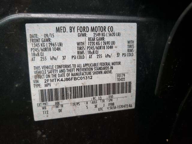 Photo 9 VIN: 2FMTK4J86FBC01312 - FORD EDGE SEL 