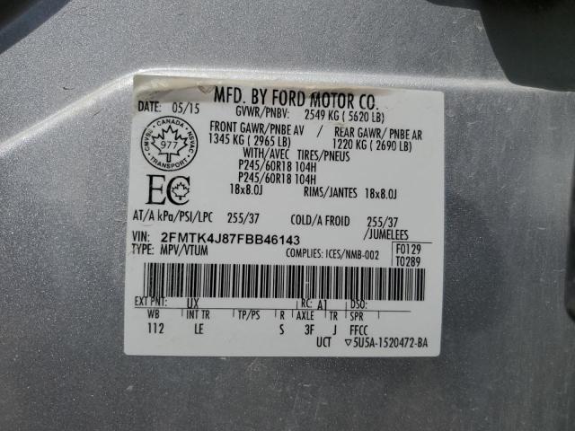 Photo 12 VIN: 2FMTK4J87FBB46143 - FORD EDGE 