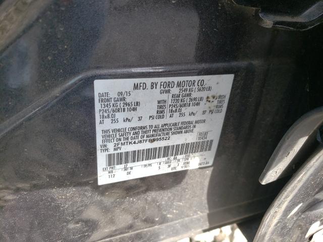 Photo 9 VIN: 2FMTK4J87FBB95522 - FORD EDGE 