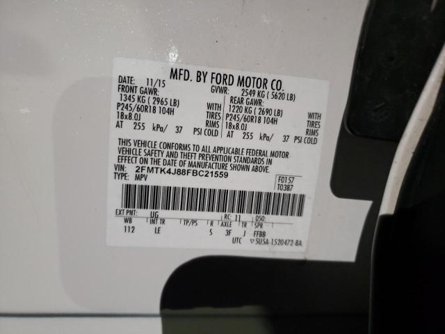 Photo 12 VIN: 2FMTK4J88FBC21559 - FORD EDGE 