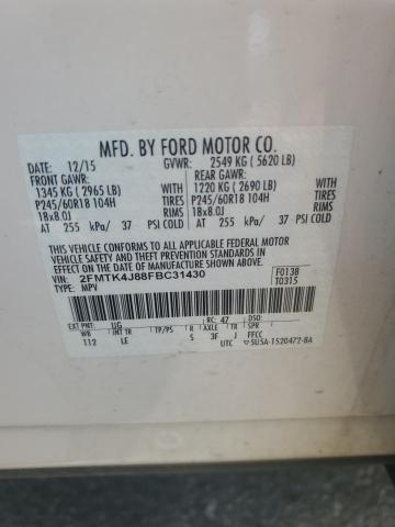 Photo 12 VIN: 2FMTK4J88FBC31430 - FORD EDGE 