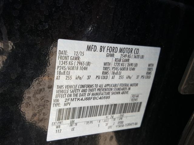 Photo 9 VIN: 2FMTK4J88FBC40595 - FORD EDGE 