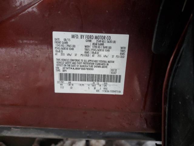 Photo 13 VIN: 2FMTK4J89FBB78950 - FORD EDGE 